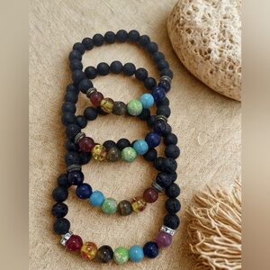 ✨ Harmony Aura Lava Bracelet — Blessed Vibe Strings